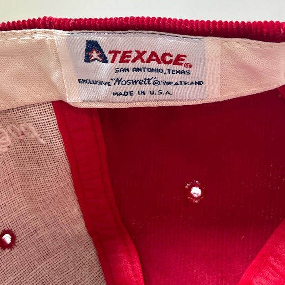 Vantage Championship Vintage Red Cordoroy Rope Hat TEXACE Made in USA Tanglewood - Picture 4 of 7